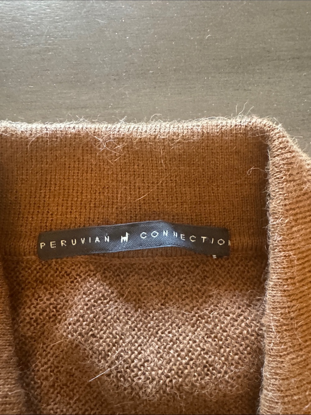 Peruvian Connection Chestnut Brown Button-Front Cardigan Jacket - Picture 2 of 3